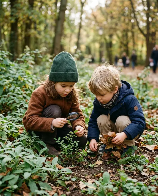 Copii explorând natura, clubul Magic Lab, afterschool Berceni Ilfov